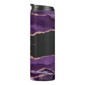 パープルバラ金ゴールドアゲートダーク花嫁結婚メイド タンブラー (回転右)