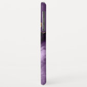 パープルバラ金ゴールドリキッドインク大理石エレガント Case-Mate iPhoneケース (裏面/左)