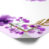 パープルバラ金ゴールドリーフキンセアニェラへようこそ ポスター (角)