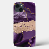 パープルバラ金ゴールド大理石液体インクケエレガントース – Ma Case-Mate iPhoneケース (裏面)