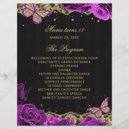 パープルバラ18キャンドルとバラセレモニープログラム