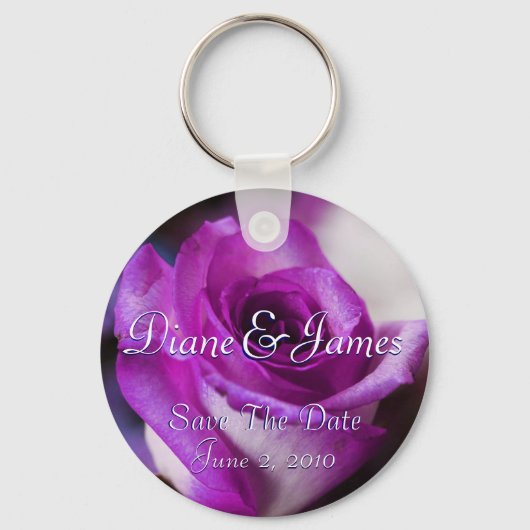 パープルバラ キーホルダー (正面)