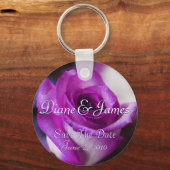 パープルバラ キーホルダー (正面)