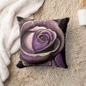 パープルバラ クッション (ブランケット)