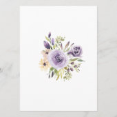 パープルバラ&グリーンリーレブフローラ結婚のメニュー メニュー (裏面)