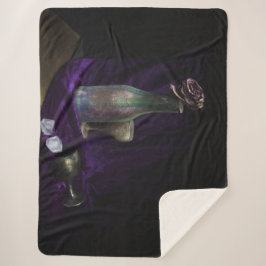 パープルバラ シェルパブランケット