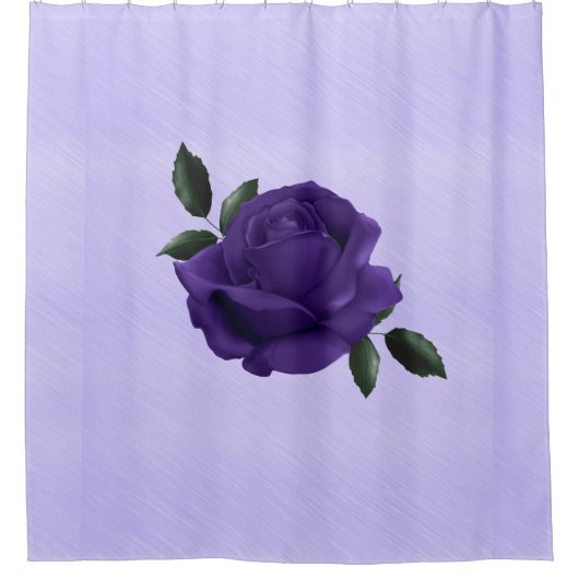 パープルバラ シャワーカーテン (正面)
