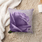 パープルバラ&ダマスクフローラ枕 クッション (ブランケット)