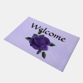 パープルバラ ドアマット (アングル)