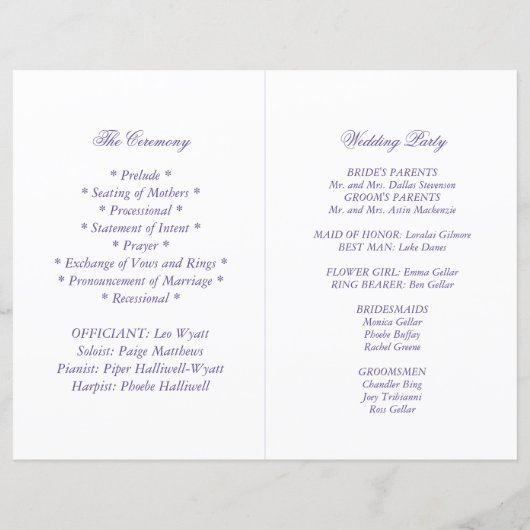 パープルバラ |フローラ式エレガントプログラム (裏面)