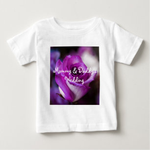 パープルバラ ベビーTシャツ