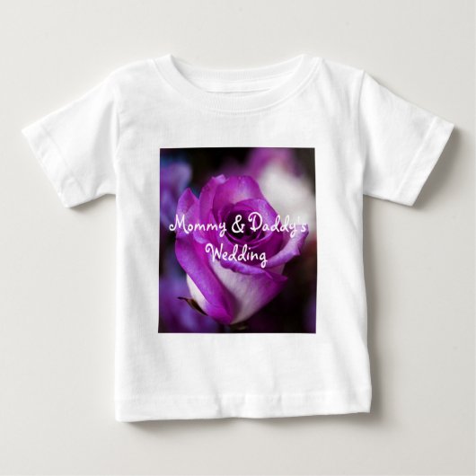 パープルバラ ベビーTシャツ (正面)