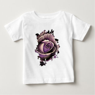 パープルバラ ベビーTシャツ