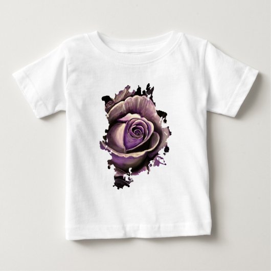 パープルバラ ベビーTシャツ (正面)