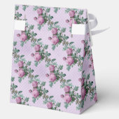 パープルバラ&ホワイト水玉模様ヴィンテージスタイル フェイバーボックス (裏面)