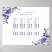 パープルバラ |ボーエレガントーフローラ10座席表 ポスター (正面)