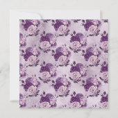 パープルバラ&ムーンズファンタジー誕生日招待状 招待状 (裏面)