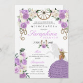 パープルバラ&ロープウェスタンチャロキンセニェラ 招待状 (正面/裏面)