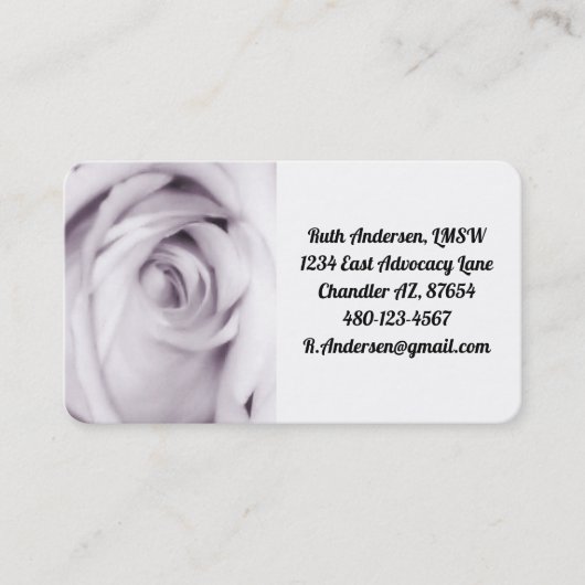 パープルバラ 名刺 (正面)