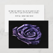 パープルバラrsvp 出欠カード (正面/裏面)