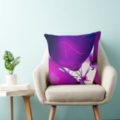 パープルバルーンおもしろいピンクモノグラム装飾用クッション クッション (椅子)