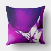 パープルバルーンおもしろいピンクモノグラム装飾用クッション クッション (裏面)