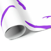 パープルバレエダンサーウィズラッピング紙 ラッピングペーパー (ロールコーナー)