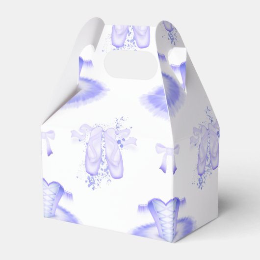 パープルバレエ誕生日ツツ&ポインテシューズ フェイバーボックス (正面サイド)