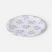 パープルバレエ誕生日ポインテシューズ ペーパープレート (アングル)