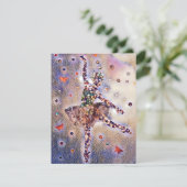 パープルバレリナカワイイ踊りガールカスタム 出欠カード (スタンド正面)