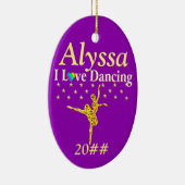 パープルバレリパーソナライズされたーナオーナメント セラミックオーナメント (右)