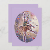 パープルバレリーナサンキューバレエ先生カスタム サンキューカード (正面/裏面)