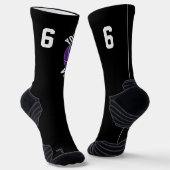 パープルバレーカスタムボールチーム名とプレイヤー番号 ソックス (傾斜あり)