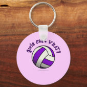 パープルバレーボール キーホルダー (正面)