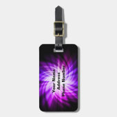 パープルバレーボール ラゲッジタグ (正面縦)