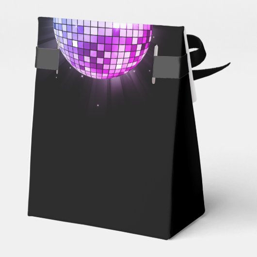 パープルバースデーパーティー70のディスコボールありがとう フェイバーボックス (裏面サイド)