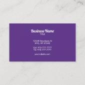 パープルバーテンダーの名刺 名刺 (裏面)