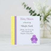 パープルバーディ赤ちゃんシャワー 招待状 (スタンド正面)