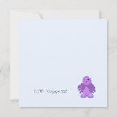 パープルバーディ赤ちゃんシャワー 招待状 (裏面)