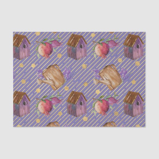 パープルバードハウス(パープルシリーズデザイン2号) 薄葉紙 (正面)