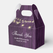 パープルバーンウッドストリングライト ウェディング フェイバーボックス (裏面サイド)