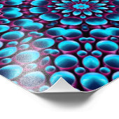 パープルパイプヴィンテージブルーフラクタル万華鏡のように千変万化するパターン フォトプリント            (角)