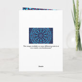 パープルパイプヴィンテージブルー万華鏡のように千変万化するパターン カード (裏面)