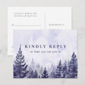 パープルパインの森の歌リクエスト返信はがき インビテーションポストカード (正面/裏面)