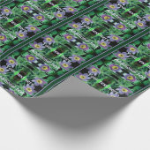 パープルパスク春の花 パーソナライズされた ラッピングペーパー (角)