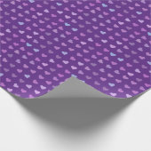 パープルパステルカラーハート ラッピングペーパー (角)