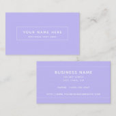 パープルパステルホワイトミニマル名刺 名刺 (正面/裏面)