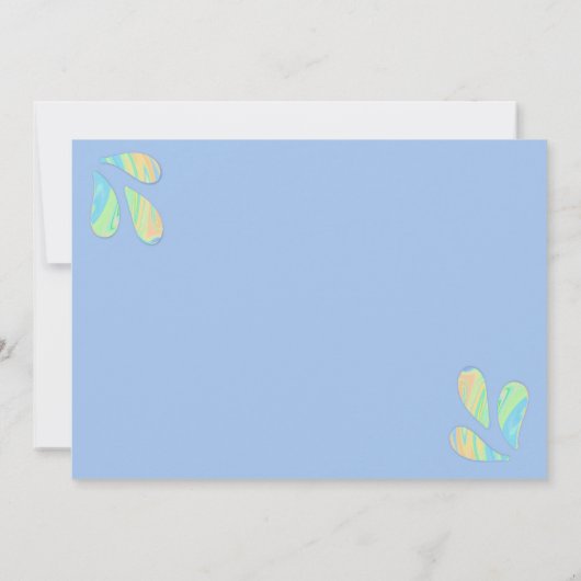 パープルパステル生まれたばかりののSipと参照のカスタム写真 招待状 (裏面)