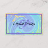 パープルパステル絵を描スワールモノグラムプロフェッショナル 名刺 (正面)