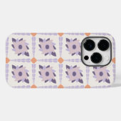 パープルパステル装飾カラフルタイル Case-Mate iPhoneケース (裏面 (横))